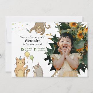 Photo Birthday Invitation Card