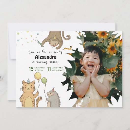 Photo Birthday Invitation Card (Devant)