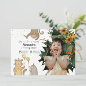 Photo Birthday Invitation Card (Debout devant)