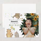 Photo Birthday Invitation Card (Devant / Derrière)