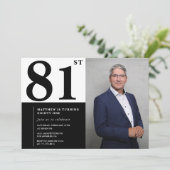 Photo Black and White Invitation du 81e anniversai (Debout devant)