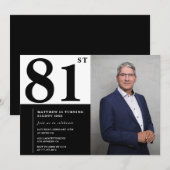 Photo Black and White Invitation du 81e anniversai (Devant / Derrière)