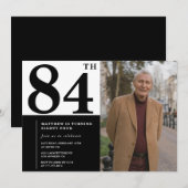 Photo Black and White Invitation du 84e anniversai (Devant / Derrière)