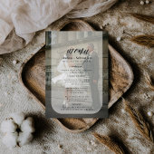 photo Black and White Wedding Menu