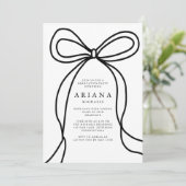 Photo Black Bow moderne Invitation de la fête de g (Debout devant)