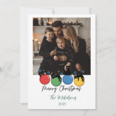 Photo Black Cat Christmas Feestdagenkaart (Voorkant)