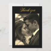  Photo Black Gold  Bedankkaart (Voorkant)