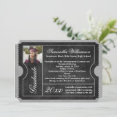 Photo Black Graduation Billet Invitations (Debout devant)