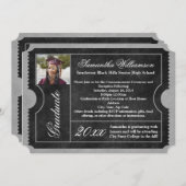 Photo Black Graduation Billet Invitations (Devant / Derrière)