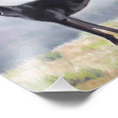 Photo Black Greyhound Standing Dog (Coin)