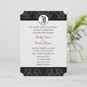 Photo Black Mariage damassé Invitations (Debout devant)