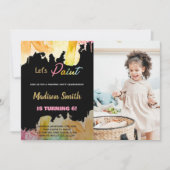 Photo Black Paint Anniversaire Invitations (Devant)