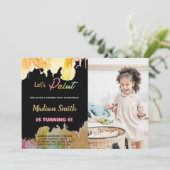 Photo Black Paint Anniversaire Invitations (Debout devant)