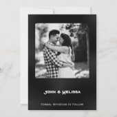 Photo Black Western Goth Enregistrer La Carte Date (Dos)