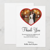 Photo Blanche À L'Intérieur D'Un Carte de remercie (Devant / Derrière)