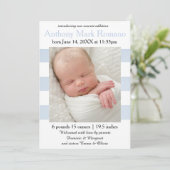 Photo Bleu/Blancs - Faire-part de naissance (Debout devant)