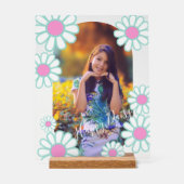 Photo bleu simple Daisy (Recto)