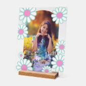 Photo bleu simple Daisy (Angle)