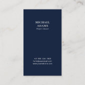 Photo bleue de la Marine moderne Cartes de visite (Dos)