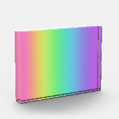 Photo Bloc Acrylique Arc-En-Ciel Lumineux (Gauche)