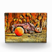 Photo Bloc acrylique Baby Rhino (Devant)