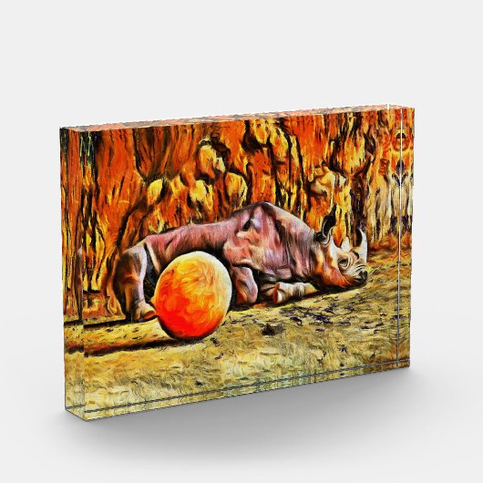 Photo Bloc acrylique Baby Rhino (Gauche)