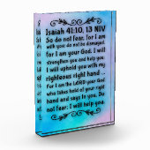 Photo Bloc de versets de la Bible acrylique - Ésaïe 41:1 (Gauche)