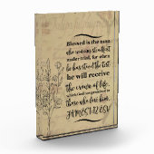 Photo Bloc de versets de la Bible acrylique - James 1:12 (Gauche)