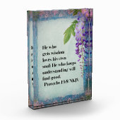 Photo Bloc de versets de la Bible acrylique - Proverbes  (Gauche)