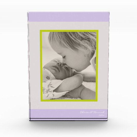 Photo bloc décoration bébé gosses pourpre (Devant)