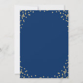 Photo Blue Gold Double Invitation anniversaire (Dos)