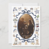 Photo Blue Nutcracker Christmas Feestdagenkaart (Voorkant)