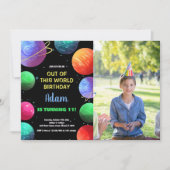 Photo Blue Out of this world Invitations d'anniver (Devant)