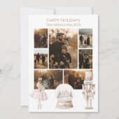 Photo Blush Nutcracker Christmas Feestdagenkaart (Voorkant)