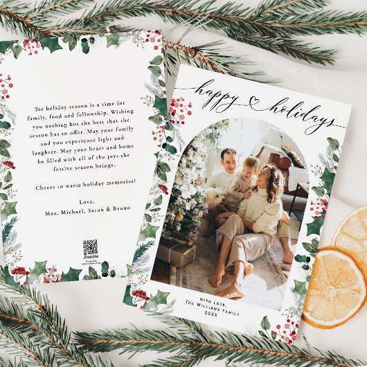 Photo Boho Chic Arch avec message Carte de vacance