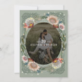 Photo Boho Flowers Enregistrer la carte Date (Devant)