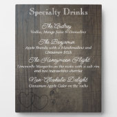 Photo "Bois Look" Menu Plaque (Devant)