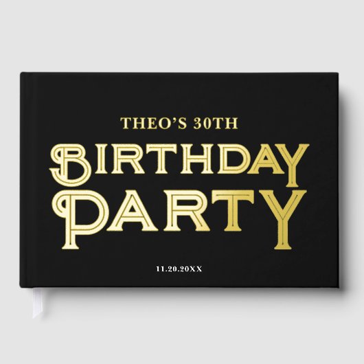 Photo Bold Retro Black Anniversaire (Recto)