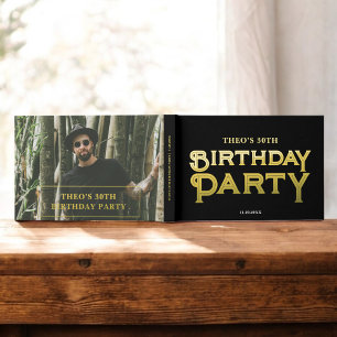 Photo Bold Retro Black Anniversaire