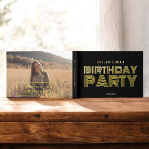 Photo Bold Retro Black Anniversaire