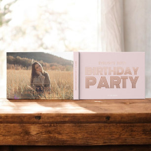 Photo Bold Retro Rose Anniversaire