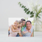 Photo Bonnes Fêtes Nom Carte de vacances (Debout devant)