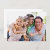 Photo Bonnes Fêtes Nom Carte de vacances (Devant / Derrière)