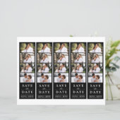 Photo Booth 2x7" Bladwijzer Save the Date Wedding (Staand voorkant)