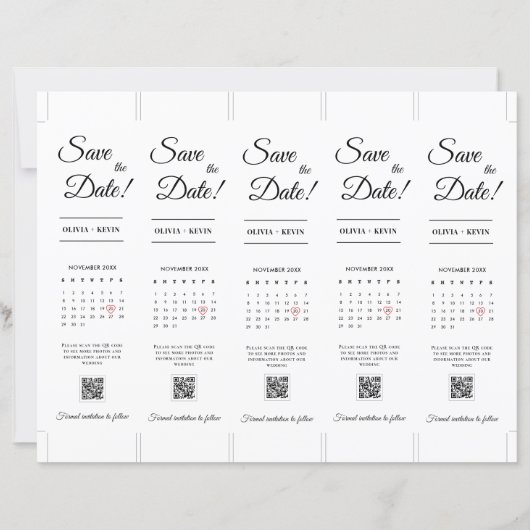 Photo Booth 2x7" Save the Date Wedding Strip (Achterkant)