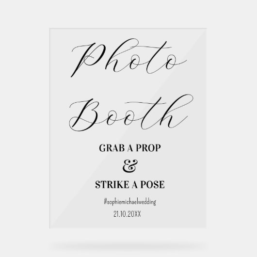 Photo Booth Black White Mariage (Recto)