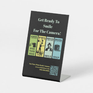 Photo Booth Company Event Reclamebord Met Voetstuk