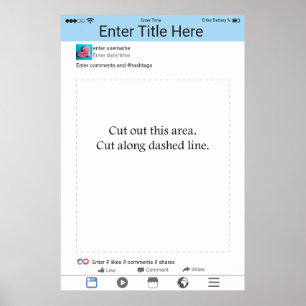 Photo Booth Prop Frame Poster Social Media