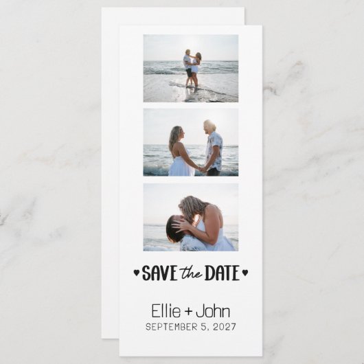Photo Booth Save the Date Card (Voorkant / Achterkant)