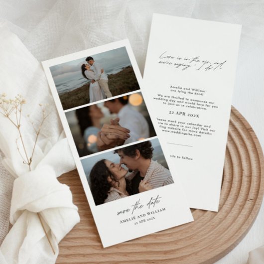 Photo Booth Save the Date, Photo Strip Invitation